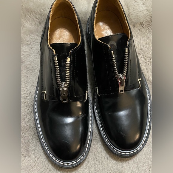 Rag & Bone Saxon Zip Front Leather Oxford Loafers Size 40 - Picture 2 of 7
